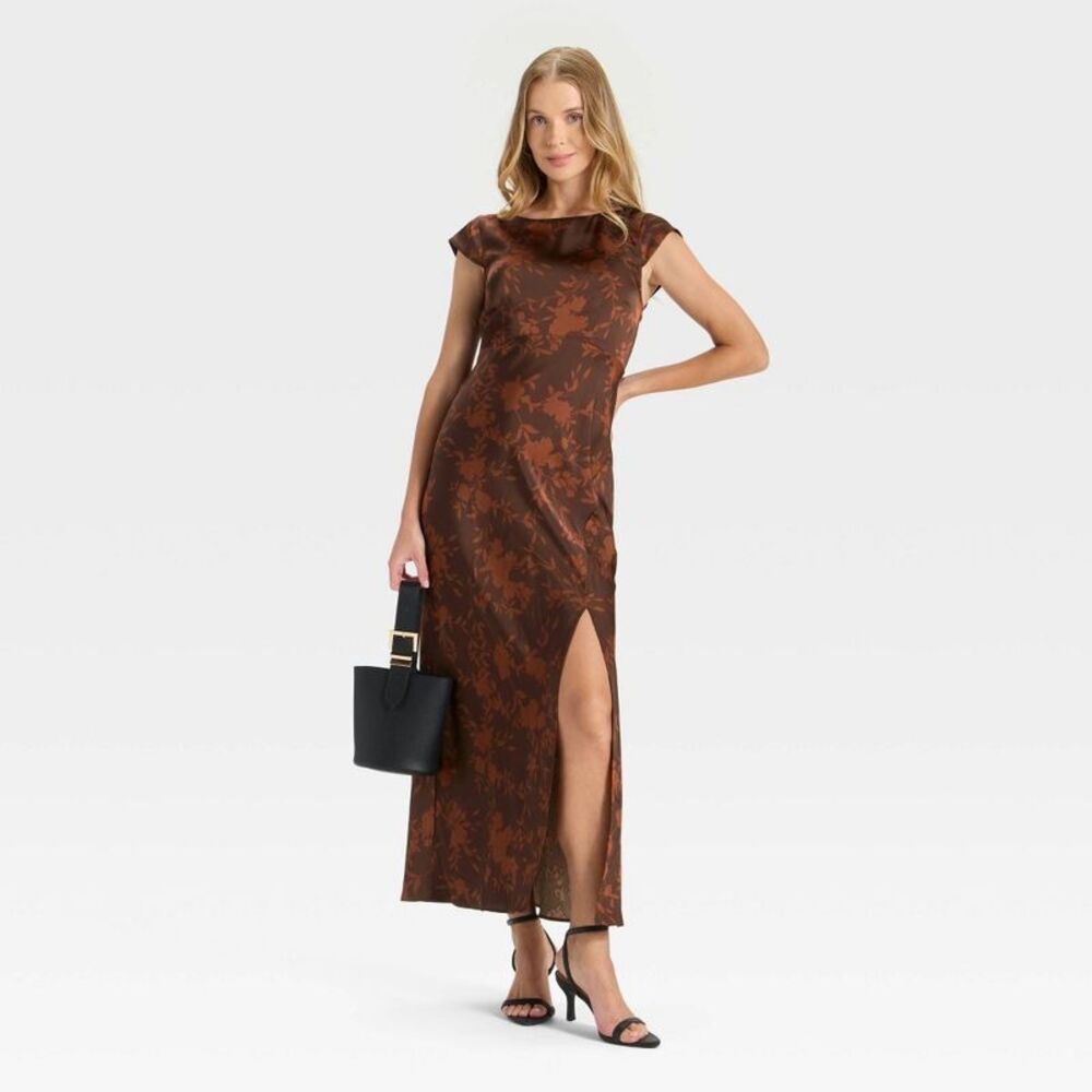 A New Day - Women's Woven Open Back Maxi Dress - A New Day Bro Brown - Picture 3 of 3